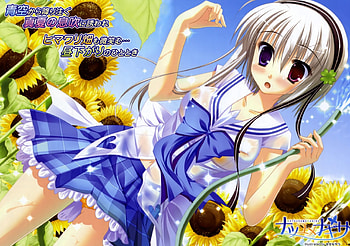 Water Accident, anime, flowers, school uniform, school girl, water HD wallpaper