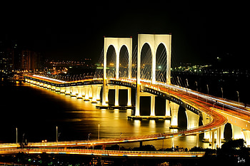 Bridges, , Bridge, Bride, Light, Night, Time Lapse HD wallpaper