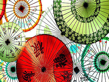 Paper Parasols, umbrella, japanese, color, asian, parasol, chinese HD wallpaper