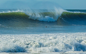 Atlantic in New Jersey, USA, Atlantic, America, wave, ocean, surfer HD wallpaper