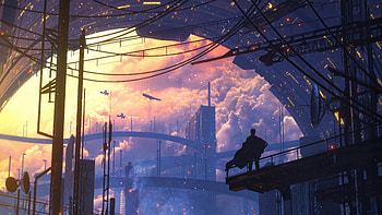 Vibrant Neon Glows Illuminate The Cyberpunk Cityscape, cyberpunk, scifi, artist, artwork, digital-art HD wallpaper