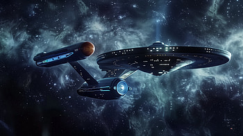 USS Enterprise - Starship in Space Background, USS Enterprise HD wallpaper