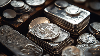 Shimmering Silver Wealth: A Ultra, silver, money, silver coin, investment HD wallpaper