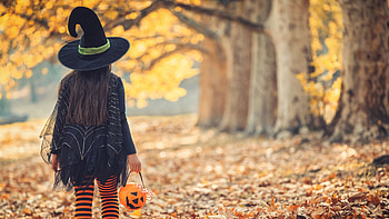 :), black, yellow, pumpkin, autumn, girl, witch, hat, copil, halloween, child HD wallpaper
