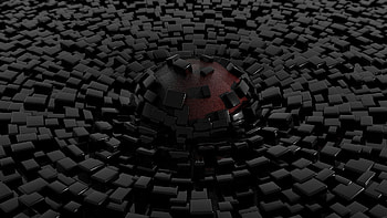 square covered sphere glossy surface HD wallpaper