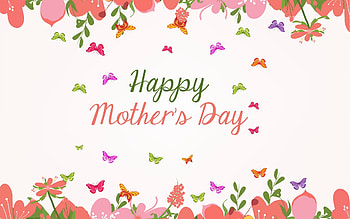 Happy Mother's Day, butterflies, Happy Mothers Day, Mothers Day, flowers, Spring HD wallpaper