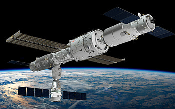 China's Tiangong Space Station, station, space, earth, china HD wallpaper