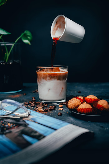 Food, Coffee, Mixing, Drink, Beverage, Glasses HD phone wallpaper