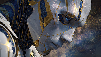 Quad — Weeping Android Among the Stars, Sci Fi, Robot, Sad HD wallpaper