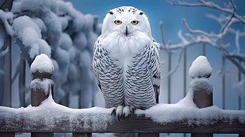 Majestic Snowy Owl - Winter Wildlife, snowy owl, Animal, owl HD wallpaper
