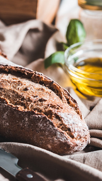 Bread and oil, Artistic food ry, , Tasteful combination HD phone wallpaper