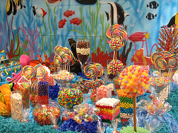 Candy Wonderland, colorful, graphy, glass, fish, candy HD wallpaper
