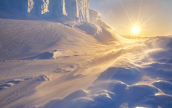 Antarctica, Blizzard, Sun, Snow HD wallpaper
