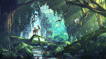 Princess Mononoke artwork, 1440p resolution HD wallpaper