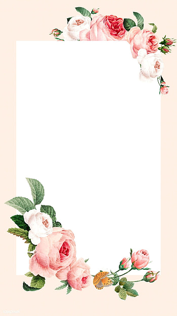 premium vector of Blank floral rectangle frame vector mobile. Flower , Flower frame, Floral border design HD phone wallpaper