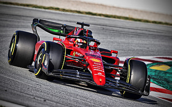 Carlos Sainz Jr, , Ferrari F1-75, raceway, 2022 F1 cars, Formula 1, Ferrari F1-75 on track, Scuderia Ferrari, new F1-75, F1, Ferrari 2022, F1 cars, Ferrari, Carlos Sainz Jr Ferrari F1-75 HD wallpaper