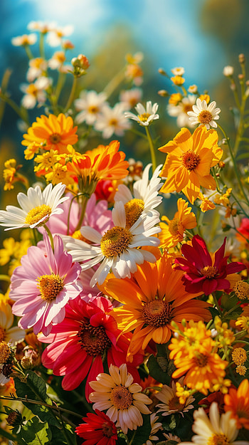 Radiant Summer Blooms: Vibrant Flowers for Your , summer, flower HD phone wallpaper
