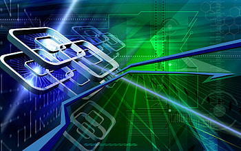 Future Tech 21, blue, abstract, 3d, green, future tech HD wallpaper