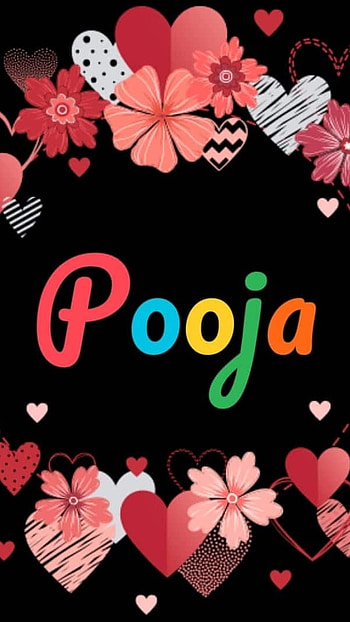 P Name, Pooja, Flowers Background HD phone wallpaper