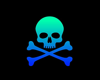 blue skull, blue, black, skull, labrano, gizzzi HD wallpaper