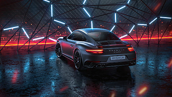 Porsche 911 Turbo S, Car art HD wallpaper
