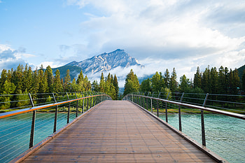 Nature, Mountains, Forest, Fog, Bridge, Dahl, Distance HD wallpaper