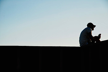 Silhouette, Miscellanea, Miscellaneous, Sadness, Human, Person, Loneliness, Sorrow HD wallpaper