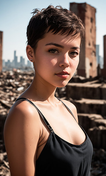 Beautiful Girl, AI Art, portrait, city HD phone wallpaper