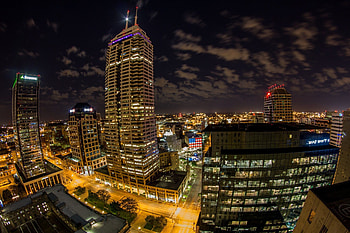 Indianapolis Skyline, Landmarks , Urban background, Cityscape HD wallpaper
