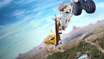 SpongeBob Space Adventure Featuring Sandy in Action, SpongeBob SquarePants, Sandy Cheeks HD wallpaper