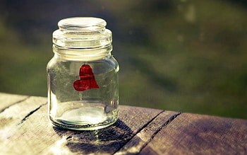 Love, Bank, Paint, Glass, Jar, Heart HD wallpaper