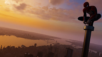 Spider-man looking over all of New York, Marvel's Spider-Man Remastered HD wallpaper