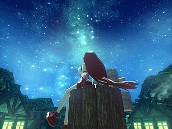 Looking the sky (Tifa), sexy, videogame, landscape, final fantasy, hot, diva, beauty, star, tifa lockhart, babe, body, rpg, sky HD wallpaper