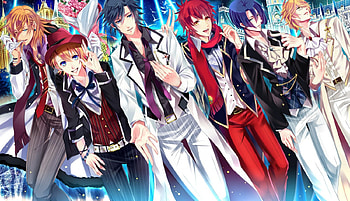 Uta no Prince Sama, night, superstar, town, cute, team, group, short hair, male, handsome, sexy, city, hot, singer, diva, boy, anime, cool, idol, guy HD wallpaper