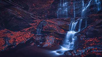 Moss Glen, Waterfalls HD wallpaper