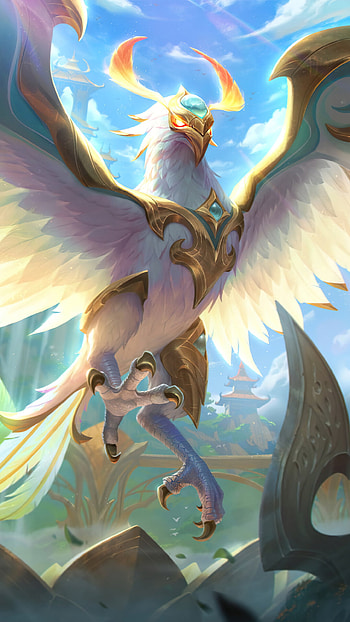 Divine Phoenix Anivia, league of legends, bird HD phone wallpaper