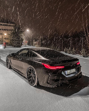 snowcaa, white, car, light, snow, night, led, bmw HD phone wallpaper