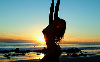 sunset, model, famale, girl, people, woman HD wallpaper