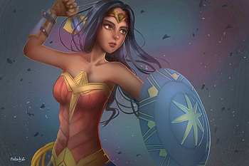 Wonder Woman Cute, wonder-woman, superheroes, artist, artwork, digital-art HD wallpaper