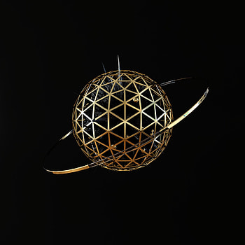 3D, Ring, Ball, Metal, Metallic, Sphere HD phone wallpaper