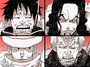 Luffy, Lucci, Kaku, and Zoro, Anime, One Piece, Monkey D. Luffy, Rob Lucci HD wallpaper