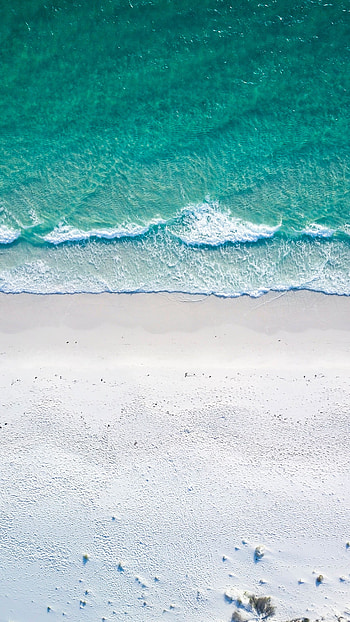 Nature, Beach, Sand, View From Above, Coast, Ocean, Foam, Surf HD phone wallpaper