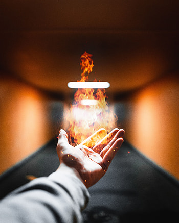 Magic, Fire, Hand, Flame, Sparks, Miscellanea, Miscellaneous HD phone wallpaper