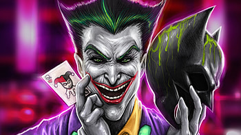 Joker Have Batman Mask, joker, superheroes, supervillain, artwork, deviantart HD wallpaper