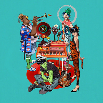 Gorillaz album release, Song machine project HD phone wallpaper