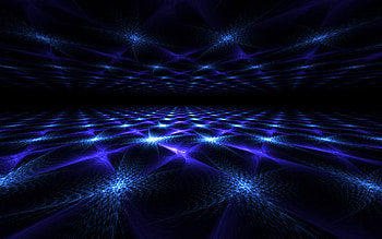 Nice Blue Fractal Mirror. jpg, blue, mirror, neon, fractal HD wallpaper