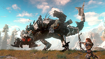 Horizon Zero Dawn, PlayStation , Futuristic landscapes, Post-apocalyptic world HD wallpaper