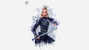 Black Widow In Avengers Infinity War 2018 Artwork, black-widow, avengers-infinity-war, 2018-movies, movies, artwork, artist, artstation HD wallpaper