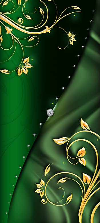 LuxMetalFirefly, art, terrestrial_plant, design, Green, Golden HD phone wallpaper