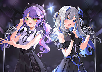 Amane Kanata & Tokoyami Towa, hololive, Tokoyami Towa, Amane Kanata, Anime, Virtual Youtuber HD wallpaper